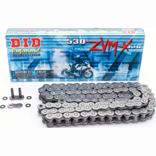 chain X-ring super reinforced ZVMX Black, 530, 106 with rivet lock / recommended from 88kW (120HP) / up to 1300cc