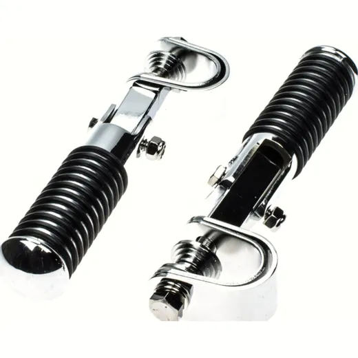 Footrest set chrome with O-ring