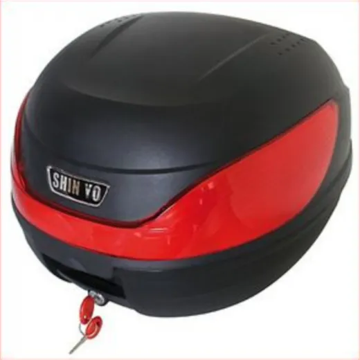 SHIN YO Top Case MILANO, schwarz, 32 Liter mit Montageplatte, Stauraum für 1 Helm