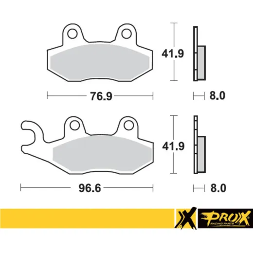 Bremsbeläge für RM125/250 '89-95 + YZ125/250 '90-97