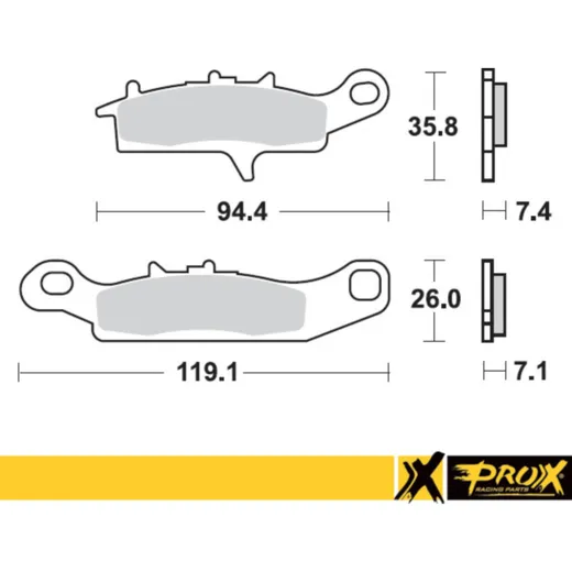 Bremsbeläge for KFX450R '08-14 (Left) + KVF650 Brute Fo