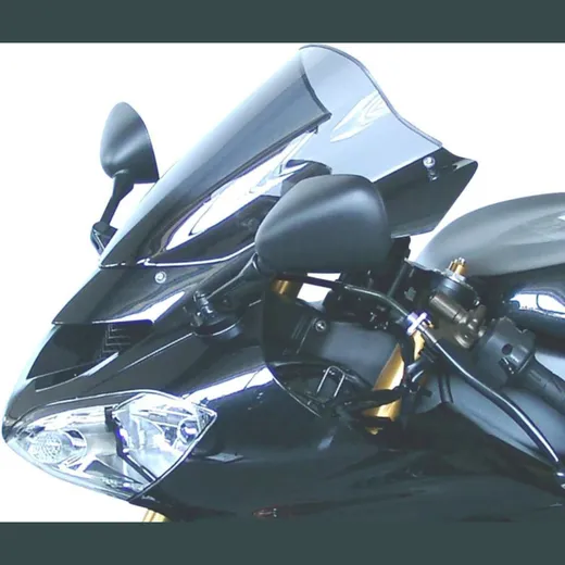 Racing windscreen smoke grey 370x310mm with ABE