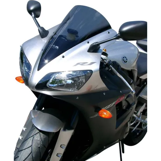 Racing windscreen smoke grey 455x305mm with ABE