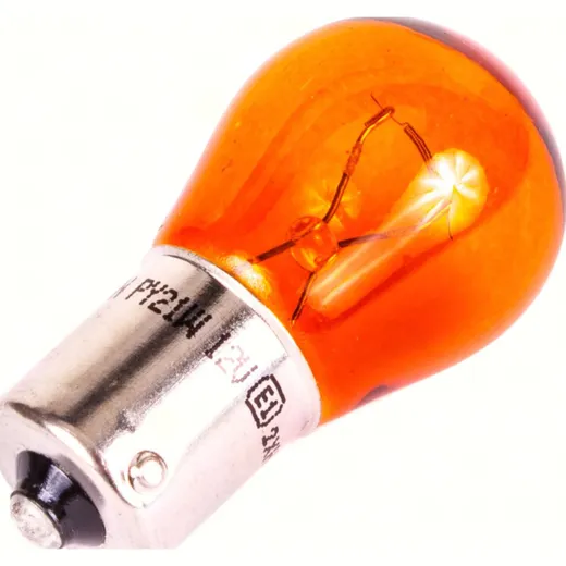 light bulb 12V 21W Bau15s orange (10 pc.) homologated