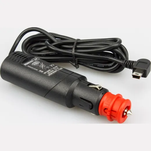 Ladegerät Kfz-Ladekabel mit Mini USB Stecker 12V= / 5V=, 2000mA