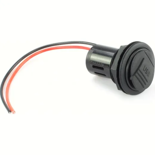 Ladegerät USB Doppeleinbausteckdose mit Abdeckung 12 V=/5V=,2x2500 mA