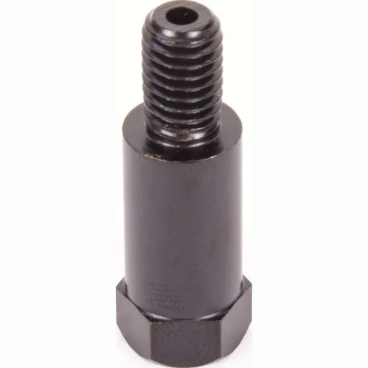 Mirror adapter black 8 mm left thread out - 8 mm right thread inside