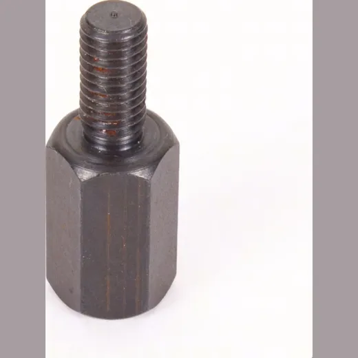 Adapter 8 mm outer thread right turning/ 8 mm inner thread(mirror) right turning thread - black