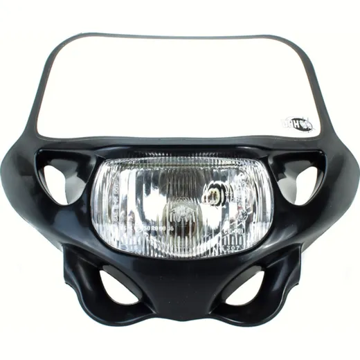 Enduro front mask with head light black ECE