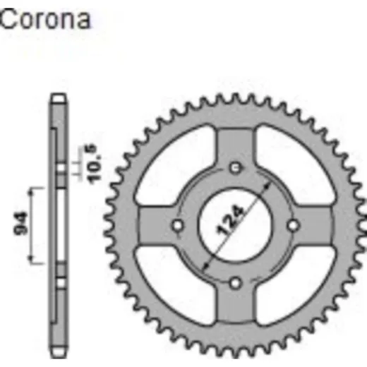 Steel Rear sprocket Ho 36Z Kr-282-36Z-530