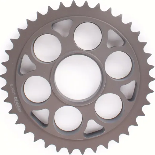 PBR aluminium rear sprocket hard anodized smoke grey 38Z 525T