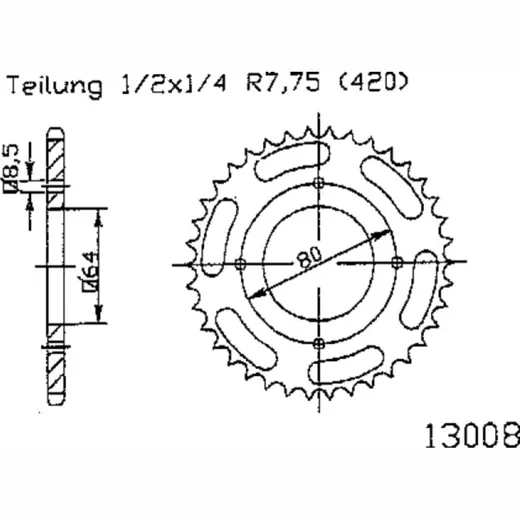 Kettenrad Ya 46Z Kr-834-46Z-420