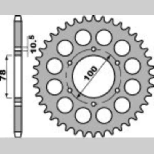 PBR steel sprocket 709, -530, 47 teeth for Cagiva Ala 250/350