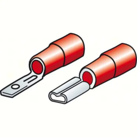 Kit 20 flache Kabelenden - Rot