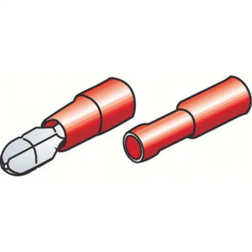 Bullet and receptacle connectors kit - Red