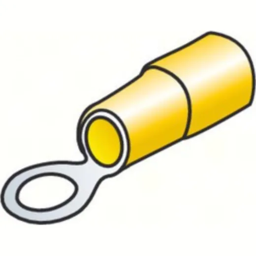 10 Endstücke - Ringkabelenden - gelb
