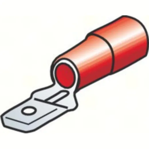 10 Endstücke - Kabelenden innen flach - rot