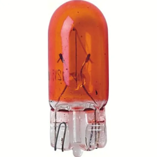 10-tlg. Glassockellampen WY5W W-BASE T10 12V 5W Bernsteinfarbe, BOX