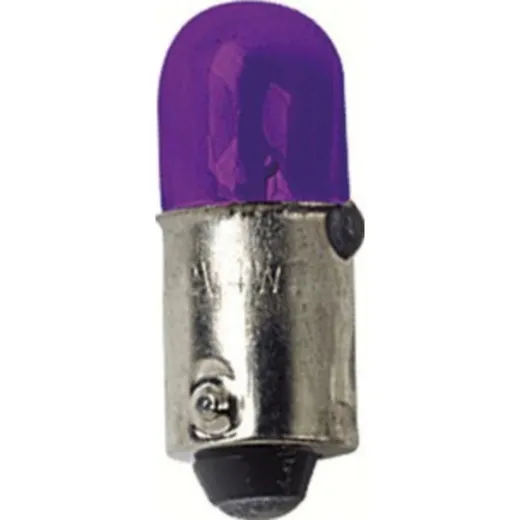 12V Micro lamp - (T4W) - 4W - BA9s - 2 pcs - D/Blister - Purple