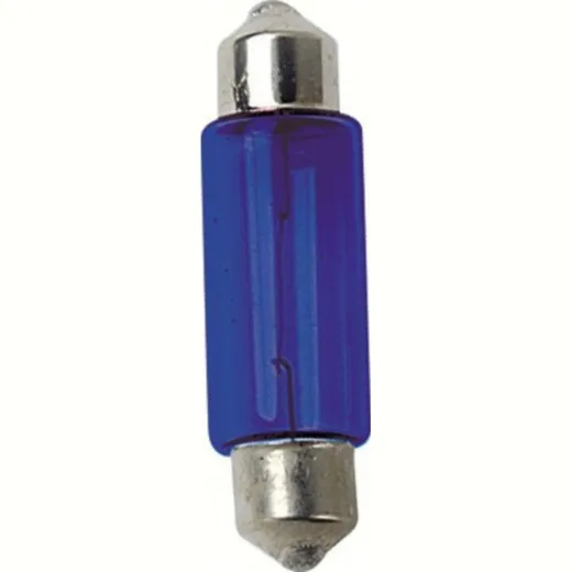 12V Festoon lamp - (C5W) - 11x35 mm - 5W - SV8,5-8 - 2 pcs - D/Blister - Blue