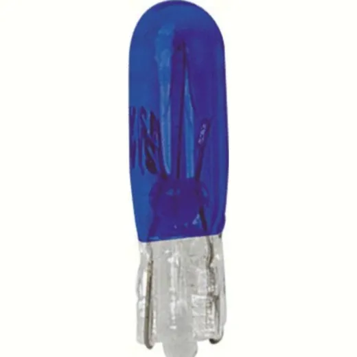 12V Wedge base lamp - (T5) - 1,2W - W2x4,6d - 2 pcs - D/Blister - Blue