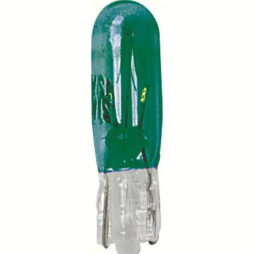 12V Wedge base lamp - (T5) - 1,2W - W2x4,6d - 2 pcs - D/Blister - Green