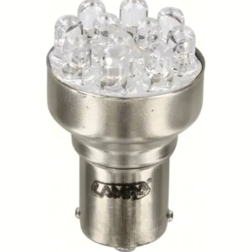 12V Multi-Led Lamp 11 Led - (P21W) - BA15s - 1 pcs - D/Blister - Amber