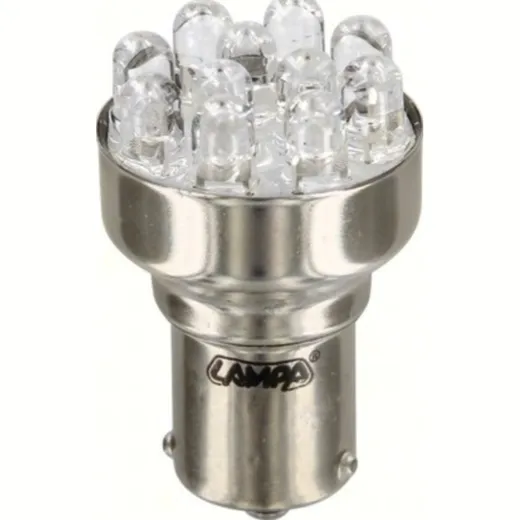 12V Multi-Led Lamp 11 Led - (PY21W) - BAU15s - 1 pcs - D/Blister - Amber