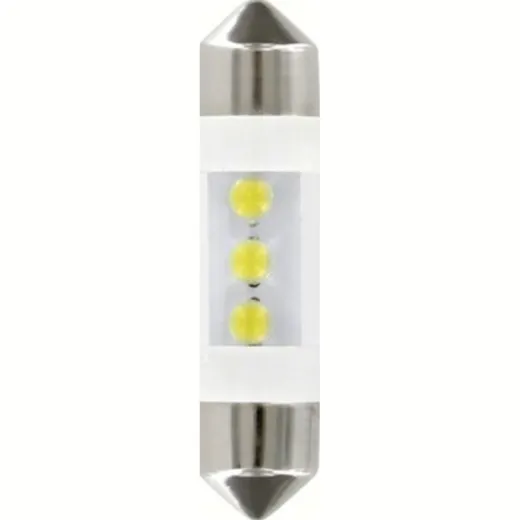 12V Festoon lamp 3 Led - (C5W) - 10x35 mm - SV8,5-8 - 2 pcs - D/Blister - White