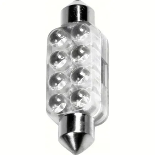 12V Festoon lamp 8 Led - 13x44 mm - SV8,5-8 - 1 pcs - D/Blister - Blue