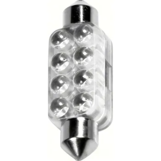 12V Festoon lamp 8 Led - 13x44 mm - SV8,5-8 - 1 pcs - D/Blister - White