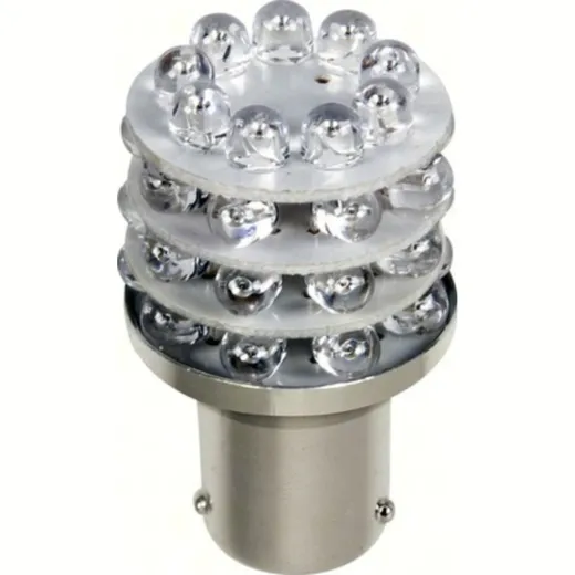 12V Multi-Led Lamp 36 Led - (P21W) - BA15s - 1 pcs - D/Blister - Amber