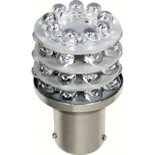 12V Multi-Led Lamp 36 Led - (P21W) - BA15s - 1 pcs - D/Blister - Red