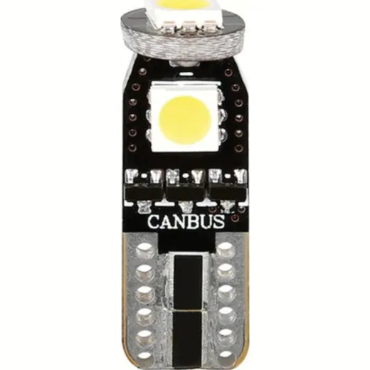 12V Hyper-Led 9 - 3 SMD x 3 chips - (T10) - Trifocus - W2,1x9,5d - 2 pcs - Box - White - Double polarity - Built-in resistor