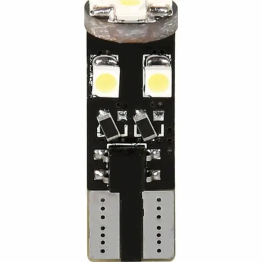 12V Hyper-Led 24 - 8 SMD x 3 chips - (T10) - Trifocus - W2,1x9,5d - 2 pcs - Box - White - Double polarity - Built-in resistor