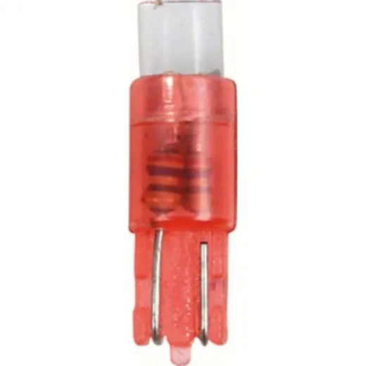 12V 12V Cockpit colour Led 1 Led - (T5) - W2x4,6d - 5 pcs - D/Blister - Red
