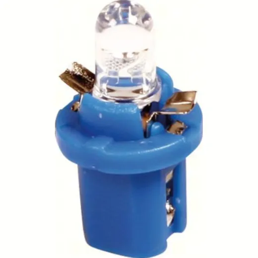 12V Cockpit colour lamp 1 Led - B8,5d - 2 pcs - D/Blister - White