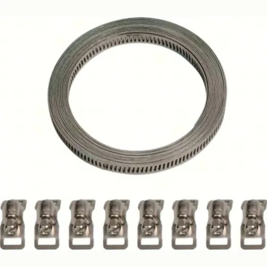 Coil-set hose-band with 8 clips - 300 cm