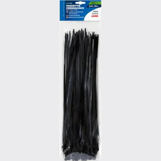 Cable ties 100 pcs - 30 cm - Black