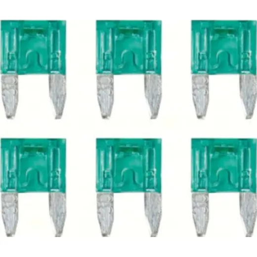 Smart-Led, set 6 indicator micro-blade fuses, 12/32V - 30A