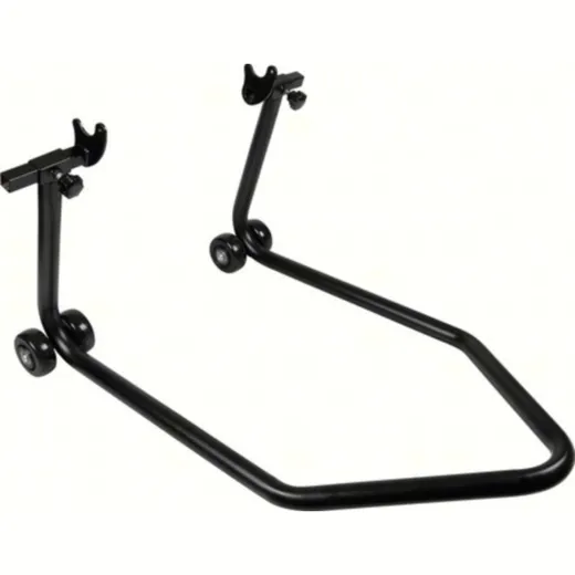 Rear motorcycle stand with fork rests