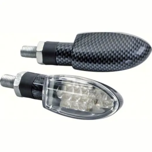 Twist corner lights - 12V LED - carbon design