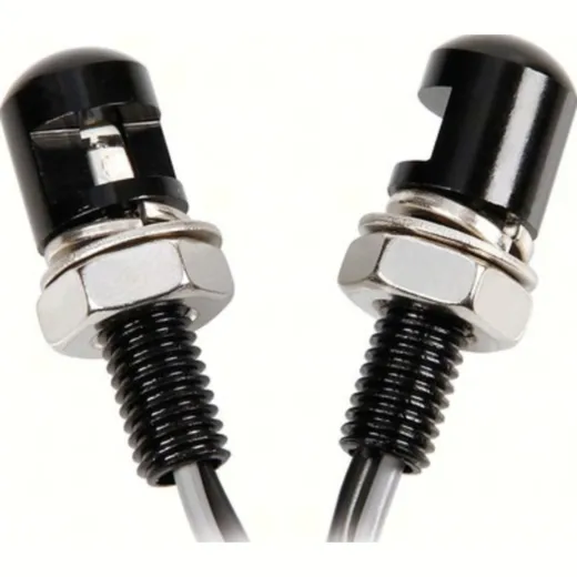 mini Led blue light, M8x20, 2 pcs - black