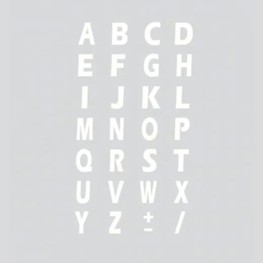 Klebebuchstabenset (15x10 mm)
