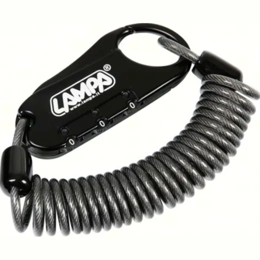 Raptor, combination lock with coil cable - 150 cm