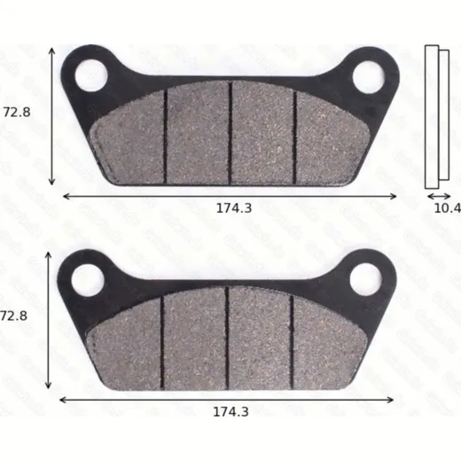 Disc brake pads MCB 528 homologated