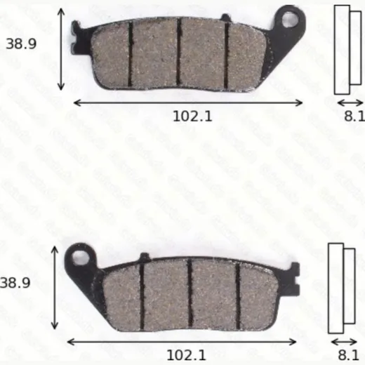 Brake pads MCB 598 SRM ABE approved