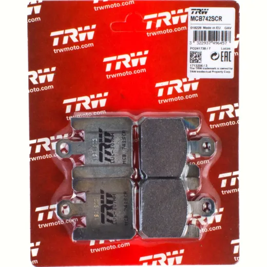 brake pads MCB 742 SCR racing without TÜV approvel