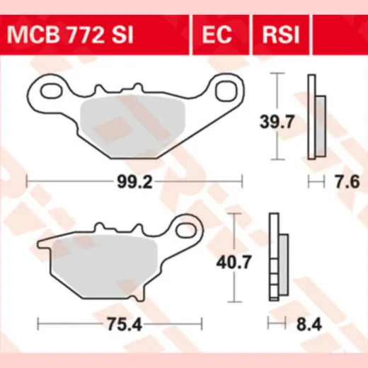 Disc brake pads MCB 772 EC