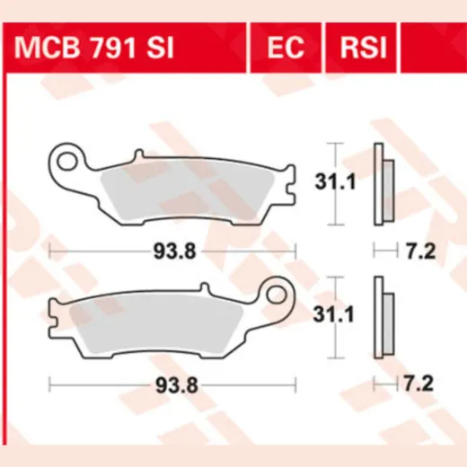 disk brake pads MCB 791 RSI